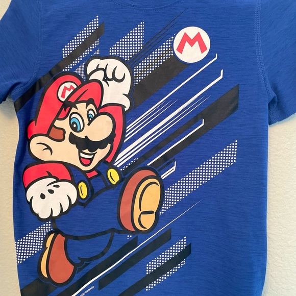Official Super Mario Bros Blue Old Navy Active T-Shirt Size Medium 8 - Picture 5 of 5